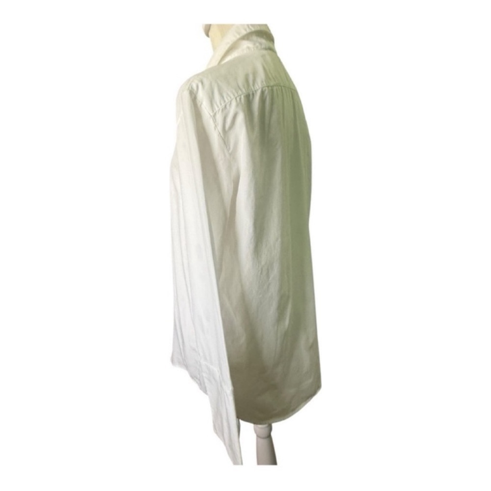 The Row White Cotton button up Shirt Size 8 Elongated Cuff - Picture 4 of 14